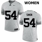 Women's Ohio State Buckeyes #54 John Simon Gray Nike NCAA College Football Jersey Check Out FGS3544HN